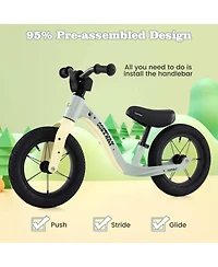 12 Inch Toddler Balance Bike No Pedal Training Bicycle withAdjustable Seat Height