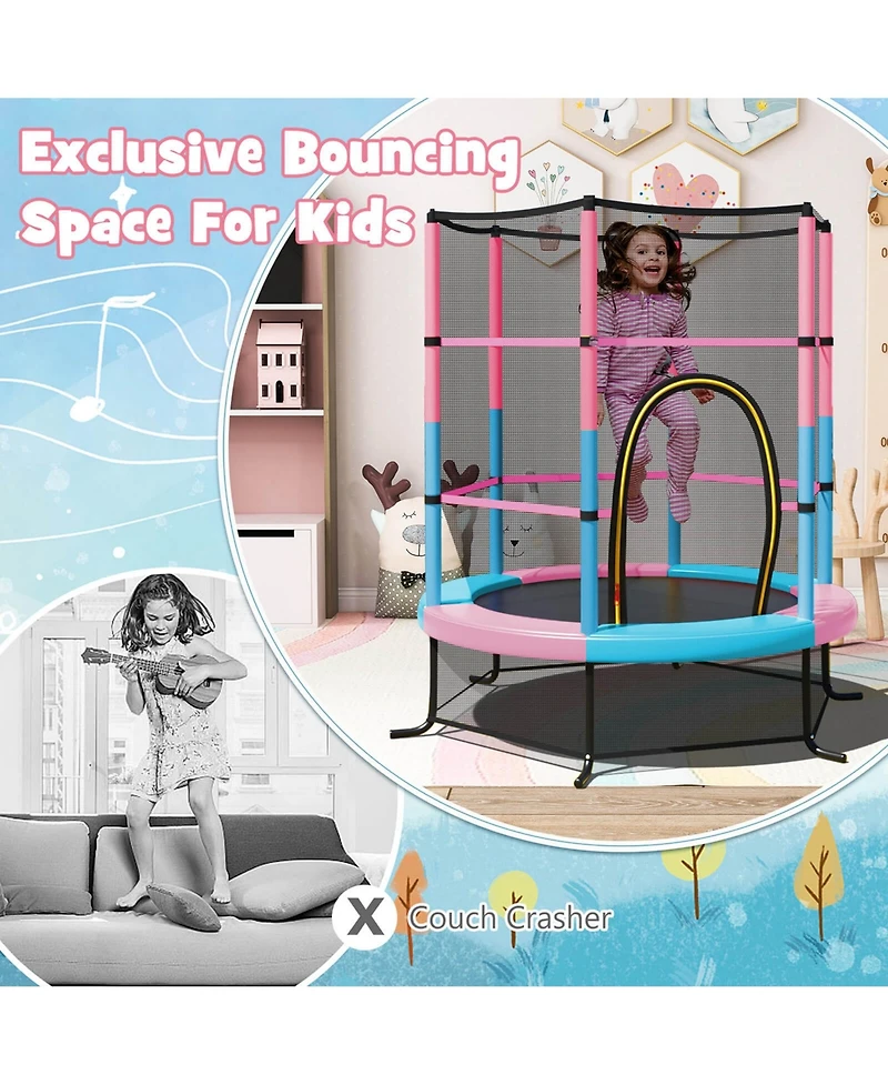 55" Kids Trampoline Bouncing Jumping Mat Recreational
