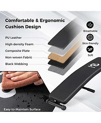 Costway Adjustable Decline Sit Up Bench for Exercise with High Density Foam Cushioned Seat