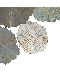 LuxenHome Metal Flowers Modern Wall Decor