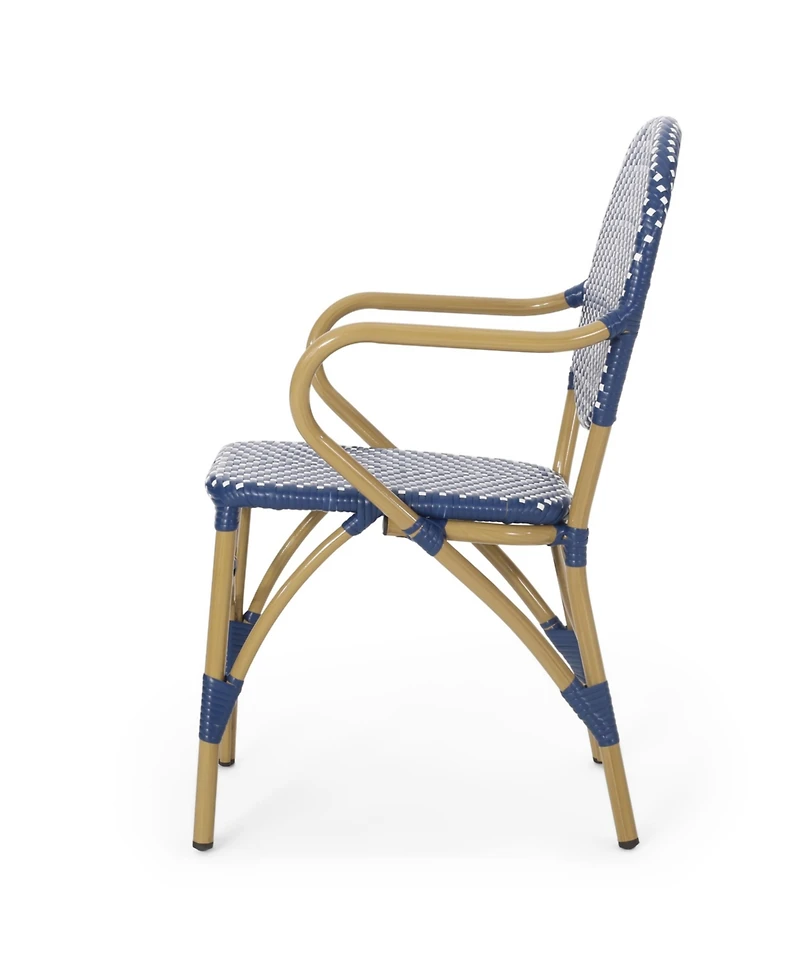 Streamdale 3-Pc French Bistro Set in Dark Teal & White