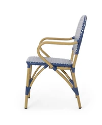 Streamdale 3-Pc French Bistro Set in Dark Teal & White