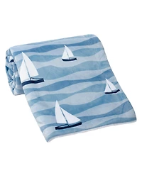 Lambs & Ivy Little Skipper Soft Luxury Nautical Sailboat Fleece Baby Blanket