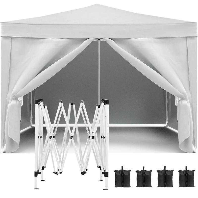 Streamdale 10'x10' Ez Pop-Up Canopy with Sidewalls and Accessories