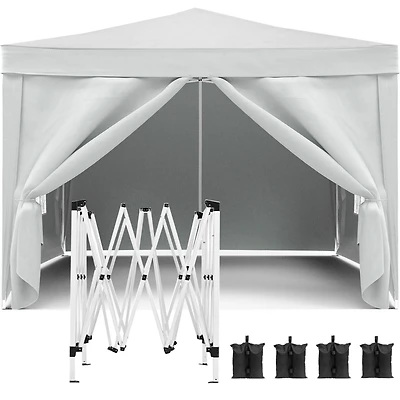 Streamdale 10'x10' Ez Pop-Up Canopy with Sidewalls and Accessories