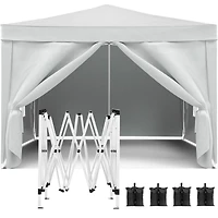 Streamdale 10'x10' Ez Pop-Up Canopy with Sidewalls and Accessories