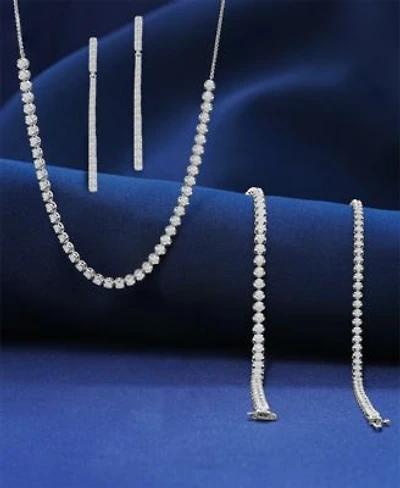 Wrapped In Love Diamond Linear Tennis Necklace Bracelet Drop Earrings Collection In 14k White Gold Created For Macys