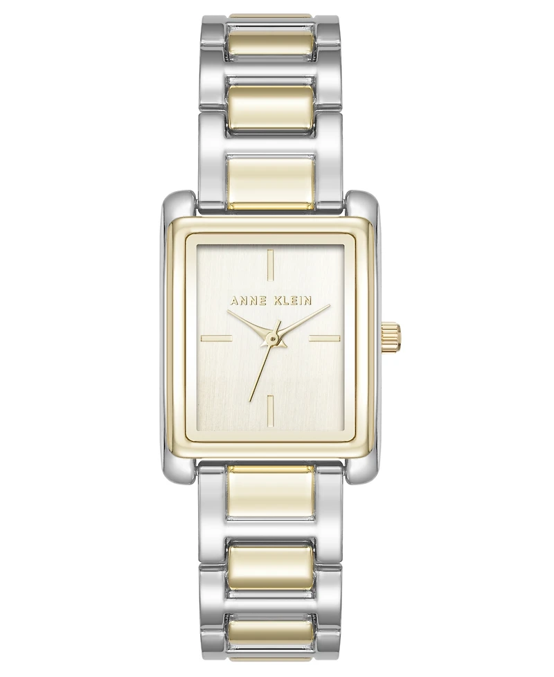 Anne Klein Women's Quartz Contemporary Champagne and Two-Tone Alloy Metal Watch, 24mm