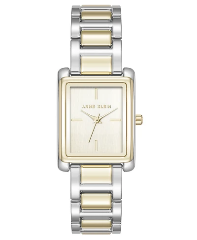 Anne Klein Women's Quartz Contemporary Champagne and Two-Tone Alloy Metal Watch, 24mm