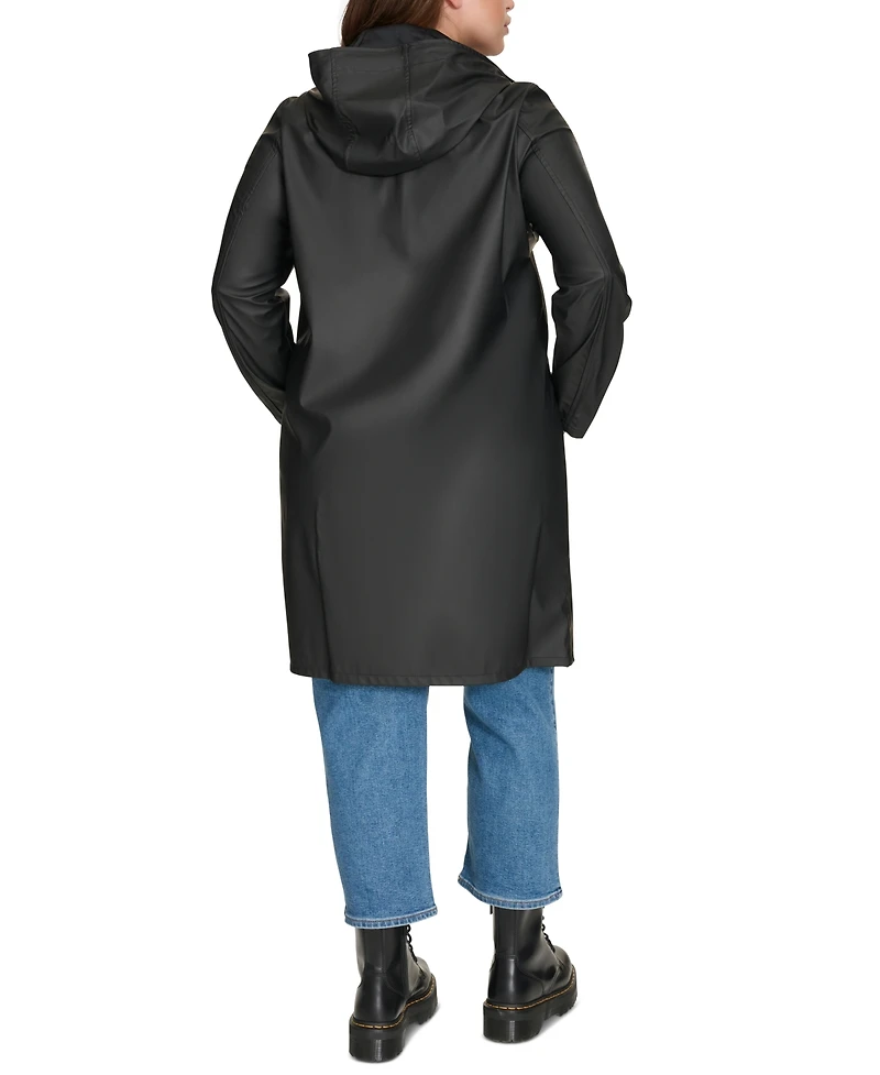 Levi's Plus Hooded Long-Sleeve Zip-Front Coat