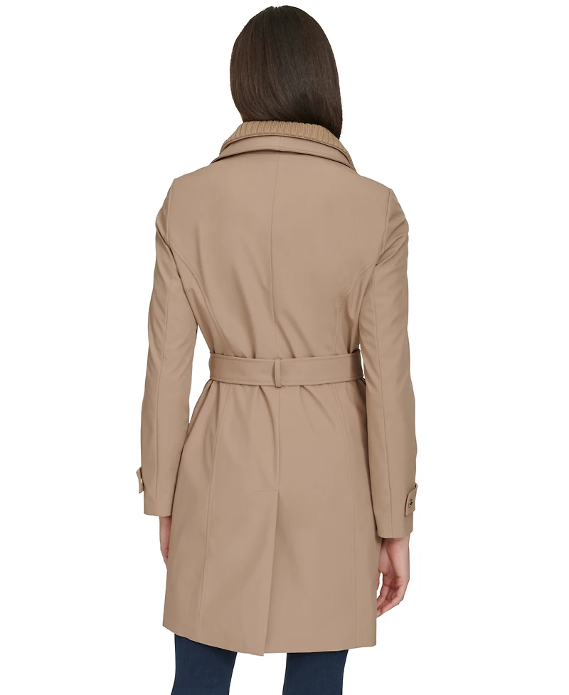 Calvin Klein Women's Long Sleeve Belted Wrap Coat