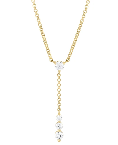 Forever Grown Diamonds Lab Grown Diamond 17" Lariat Necklace (1/2 ct. t.w.) in 14k Gold-Plated Sterling Silver