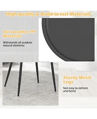 Costway 3 Piece Patio Bistro Set All Weather Heavy Duty Table and Chairs of 2