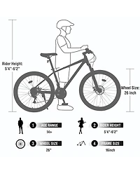 Streamdale 26" Mountain Bike, 24-Speed, Kenda Tires