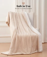 Sealy Heated Flannel and Sherpa Blanket