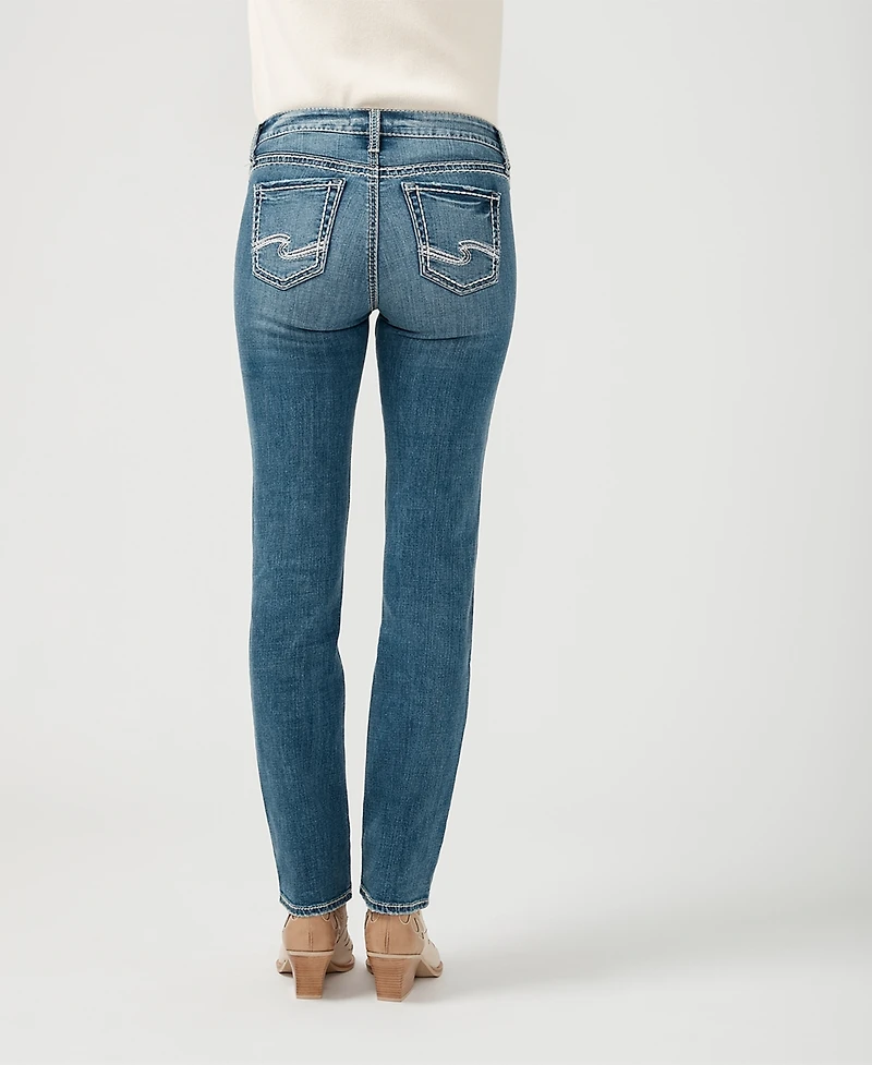 Silver Jeans Co. Women's Suki Mid Rise Curvy Fit Straight
