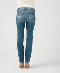 Silver Jeans Co. Women's Suki Mid Rise Curvy Fit Straight