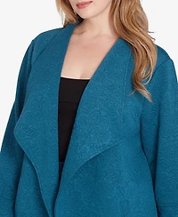 Ruby Rd. Plus Winter Scroll Quilted Knit Jacket