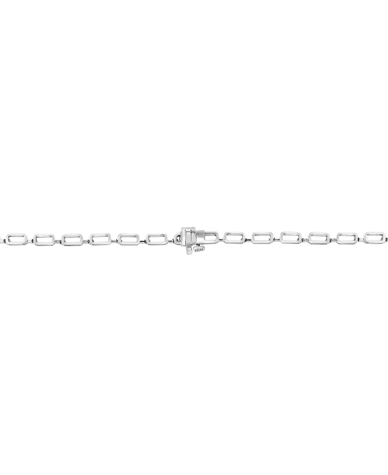Effy Diamond Baguette & Round Cluster 18-1/2" Tennis Necklace (4-3/8 ct. t.w.) in 14k White Gold