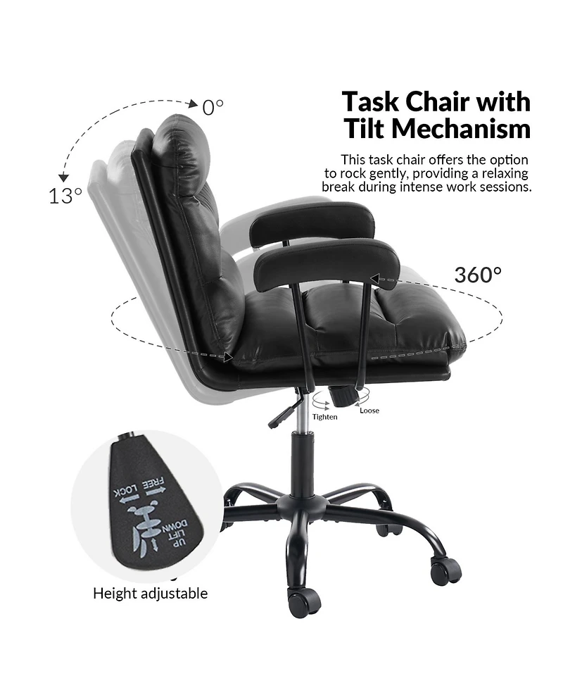 Bartholomew Modern Office Chair with Sgs International Certified Stainless Steel Gas Spring