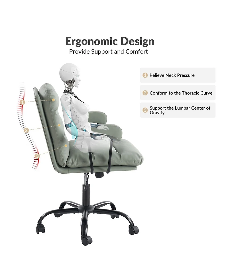 Bartholomew Modern Office Chair with Sgs International Certified Stainless Steel Gas Spring