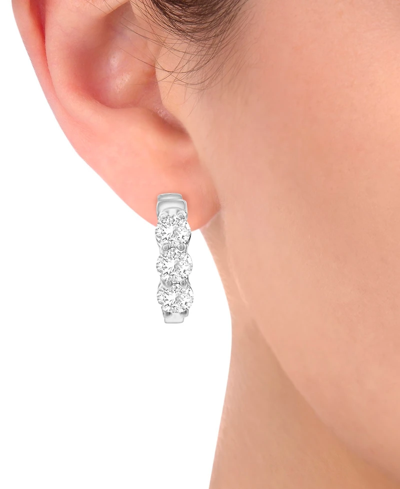 Diamond Hoop Earrings (1-1/2 ct. t.w.) 14k White or Yellow Gold
