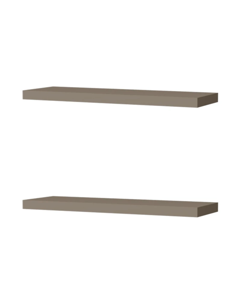Fm Furniture Iva Floating Shelf in Melamine x2, Taupe