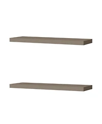 Fm Furniture Iva Floating Shelf in Melamine x2, Taupe