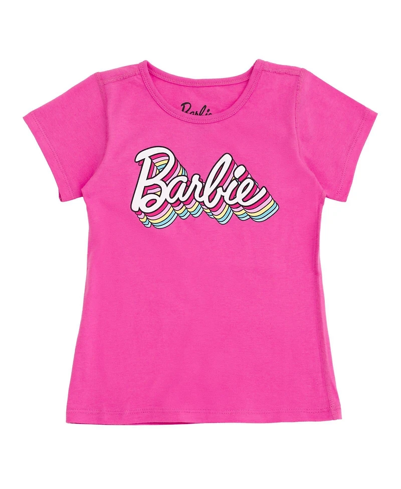 Barbie Girls 2 Pack Adaptive T-Shirts Sensory Friendly (4 - 7-8)