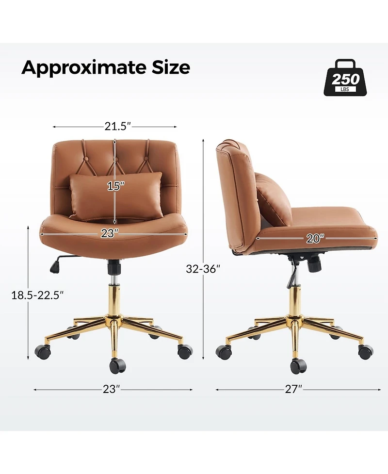 Hulala Home Cyril Modern Office Chair with Sgs International Certified Stainless Steel Gas Spring