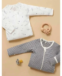 Purebaby Baby Boys 2 Pack Zip Coverall