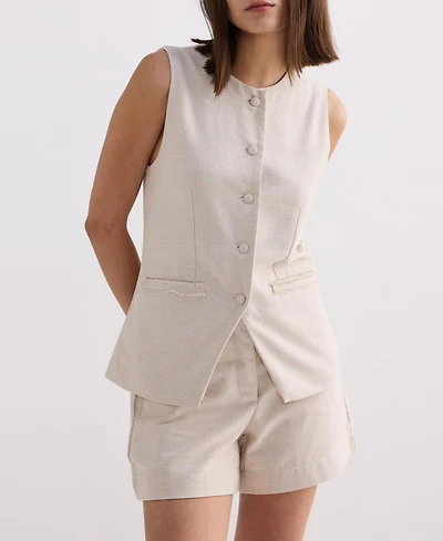 Reistor Women's Cotton Tweed Vest Jacket