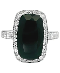 Amethyst (6 ct. t.w.) & White Topaz (1/3 Cushion Halo Statement Ring Gold-Plated Sterling Silver (Also Sky Blue Topaz, Green Amethyst,