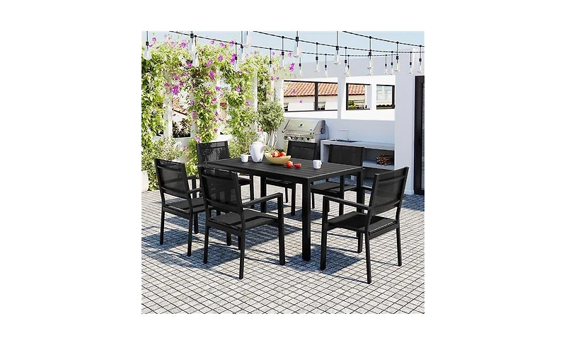Slickblue High-Quality Steel Outdoor Table and Chair Set for Patio and Balcony, Durable and Stylish