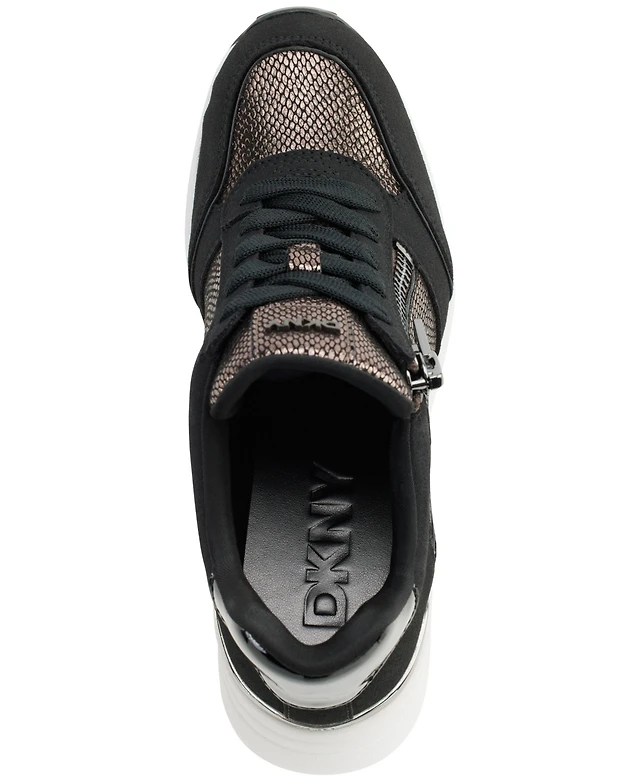 Dkny Kaden Lace-Up Zip Wedge Sneakers Arden Fair