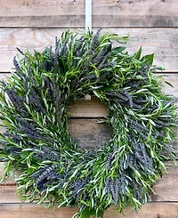 GreenishBlu Real Aromatic Wreath Dried Lavender and Rosemary, 22"