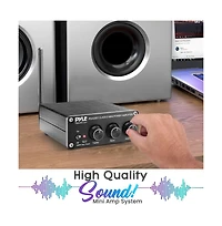 Pyle Compact Bluetooth Stereo Power Amplifier With 2 x 100 Watt Max Output