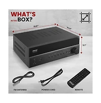 Pyle Hi-Fi Wireless Bluetooth Home Theater Receiver With 5.2 Channel Surround Sound, 4K Ultra Hd Support, MP3/Usb/Dac/Fm Radio, 1000 Watt