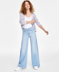 Womens 318 Shaping Stellar Stretch Wide Leg Jeans 24 26w