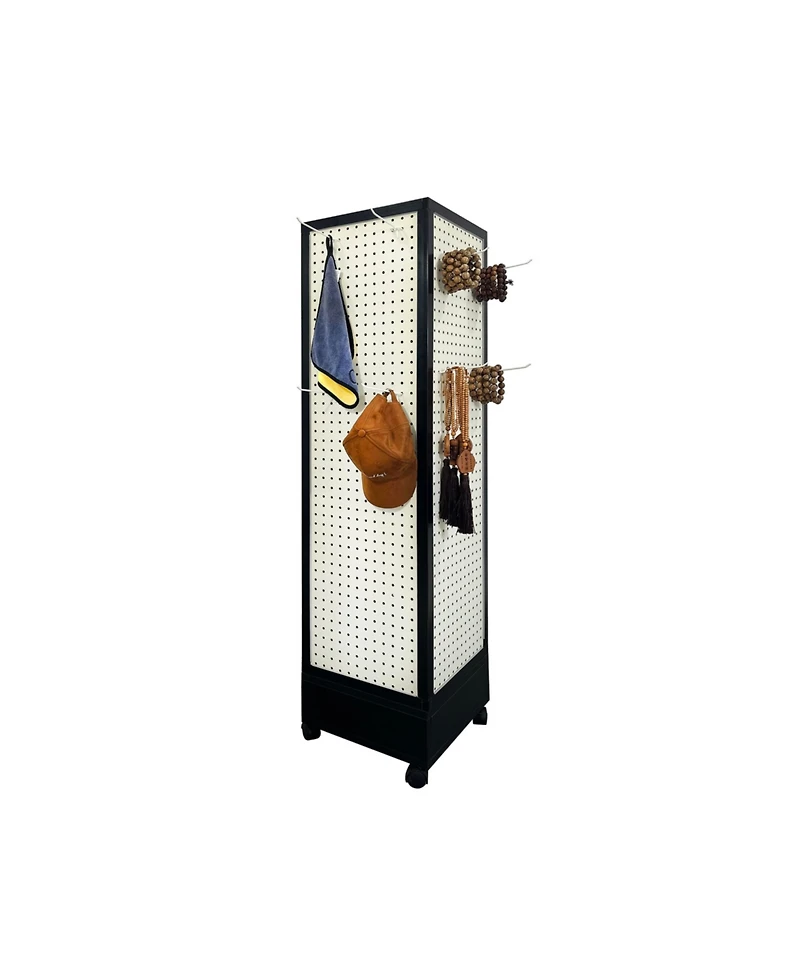 Streamdale 4-Sided Pegboard Display Stand for Crafts and Jewelry