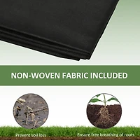 8x2ft Wooden Raised Garden Bed Kit, Elevated Planter with 2 Boxes, Self Draining Bottom and Liner, Patio to Grow Vegetables, Herbs, and Flowers, Natur