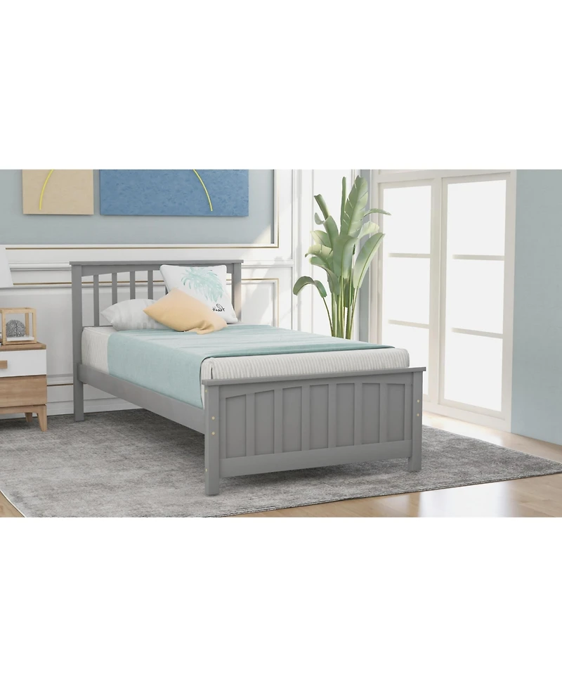 Slickblue Wood Platform Bed Twin size Platform Bed