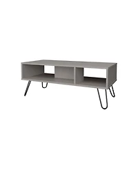 Fm Furniture Bagdad Coffe Table in Melamine, Hairpin Legs, Smoke