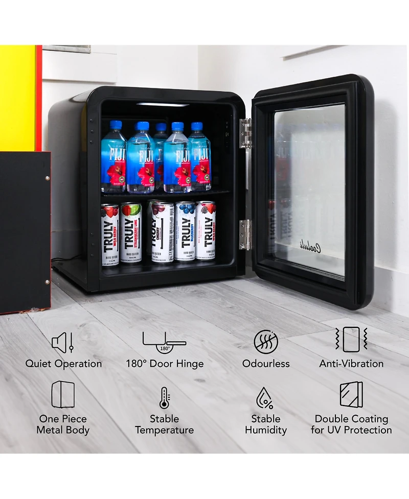 Cooluli Decor 1.7 cuft Glass Beverage Cooler