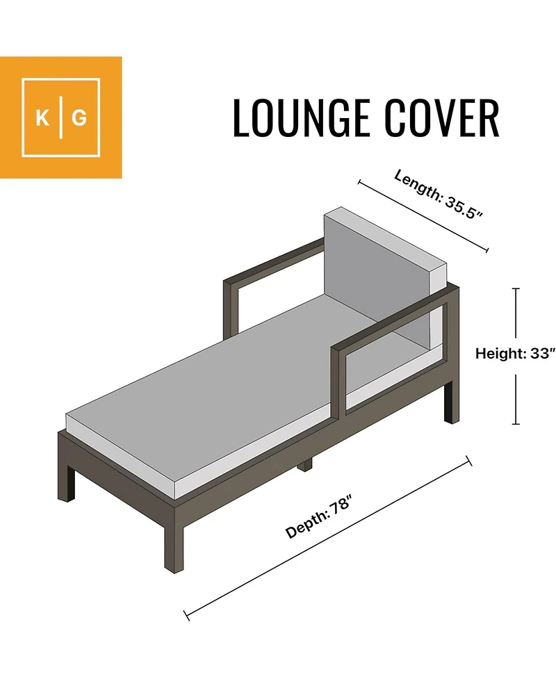 Khomo Gear Chaise Cover Outdoor Weatherproof - Brown