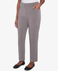 Alfred Dunner Petite Copenhagen Knit Corduroy Faux Fly Pull On Average Length Pants
