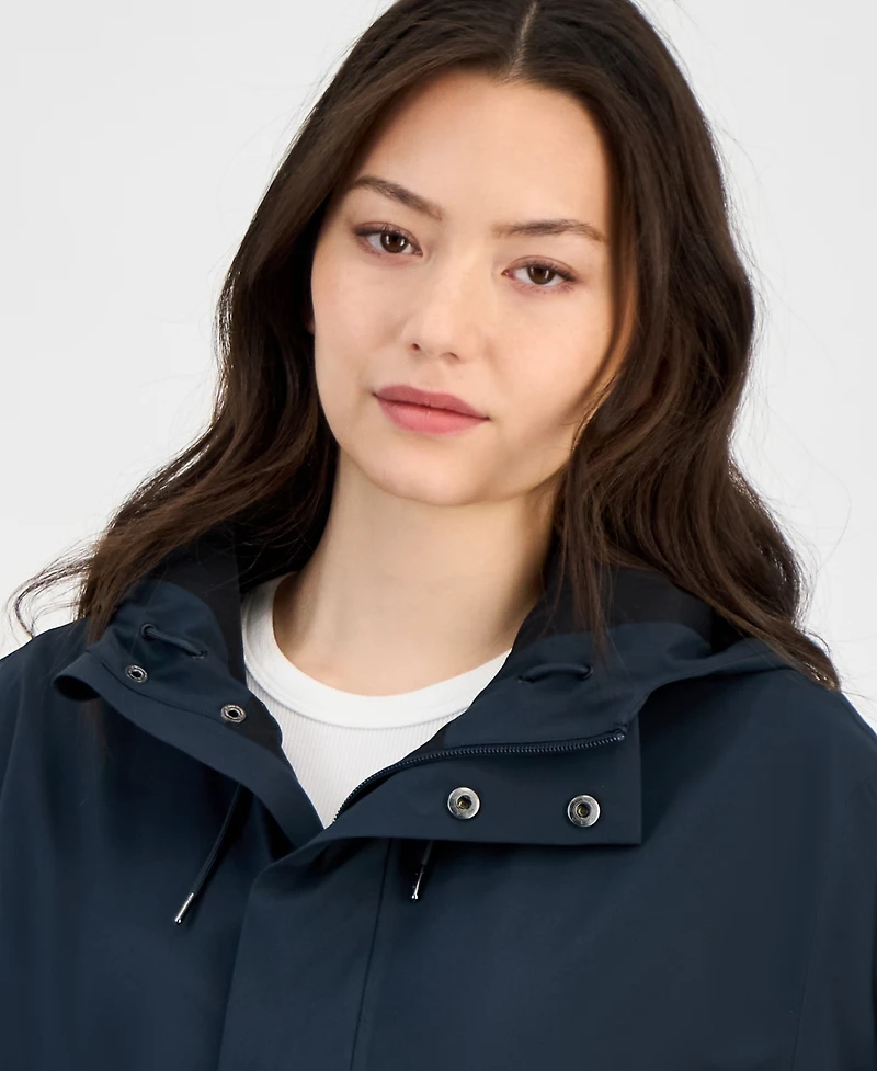 Rains Women's Short Zip-Front Waterproof Raincoat