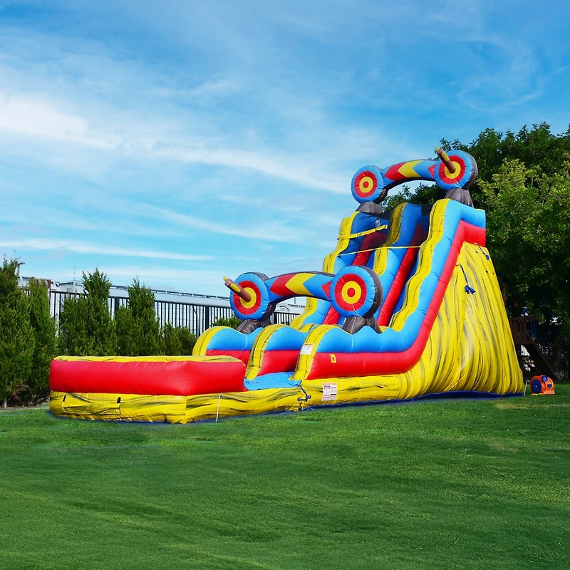 JumpOrange 19 Target Tall Water Slide with Detachable Deep Pool, Big Kids and Adults, Commercial Grade, Outdoor Backyard Water Park, Indoor Use, Summe