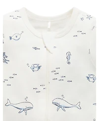 Purebaby Baby Boys Short Sleeve Zip Coveral