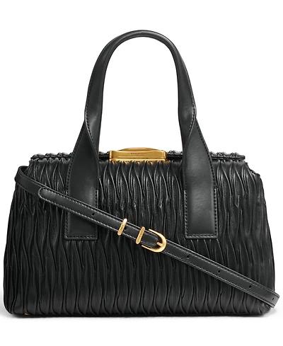 Donna Karan New York Amagansett Soft-Rolled Pleated Satchel with Sculpted Magnet Closure